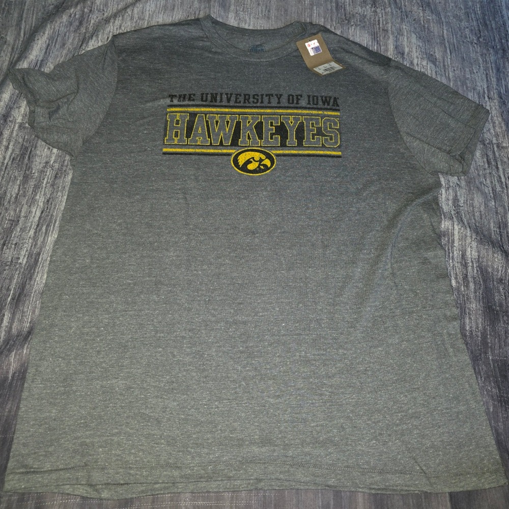 Rivalry Threads University of Iowa Hawkeyes T-Shirt Mens XL Grey NCAA New